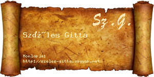 Széles Gitta névjegykártya