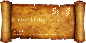 Széles Gitta névjegykártya